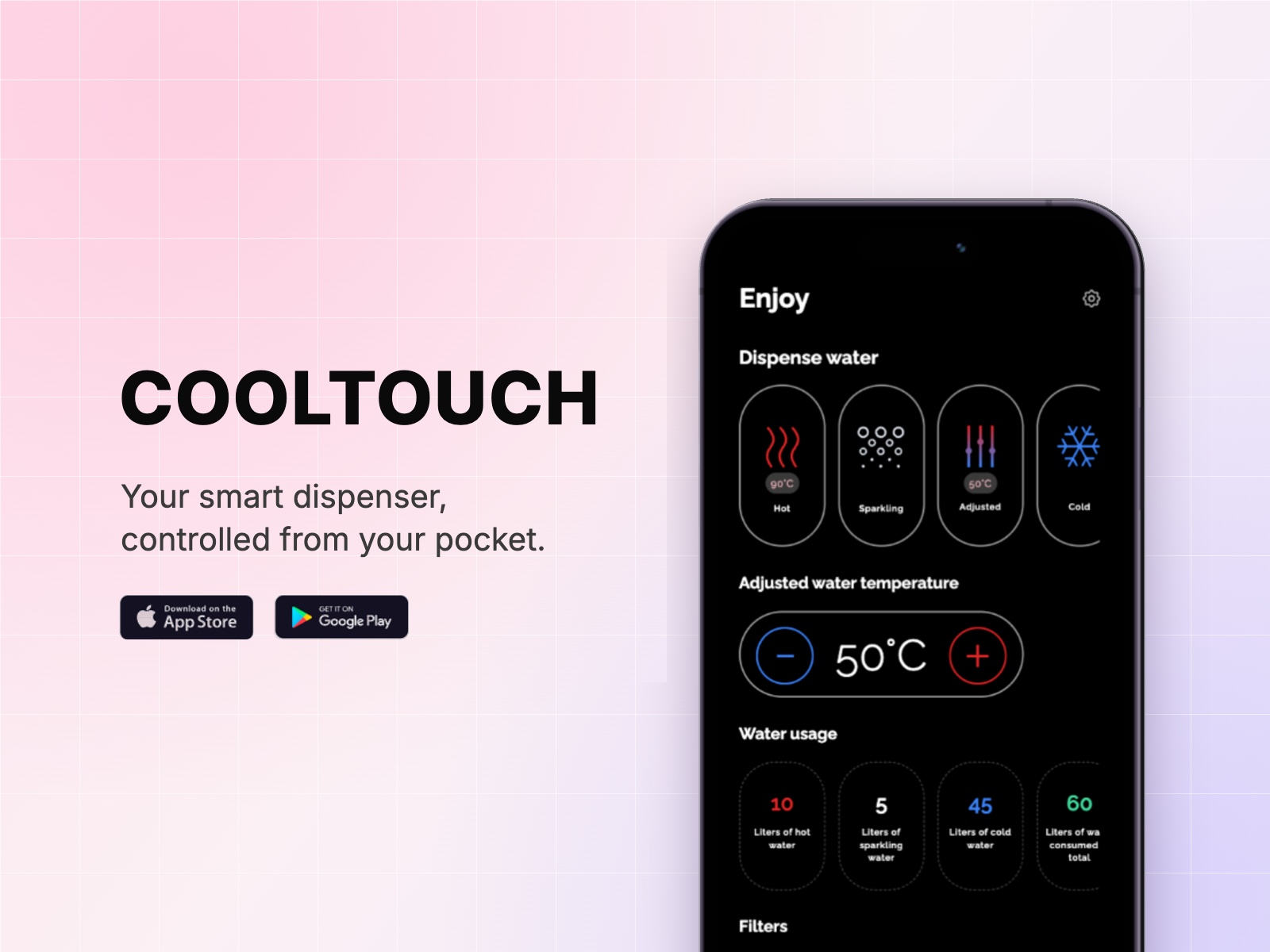 Cooltouch — BLE app for water dispensers