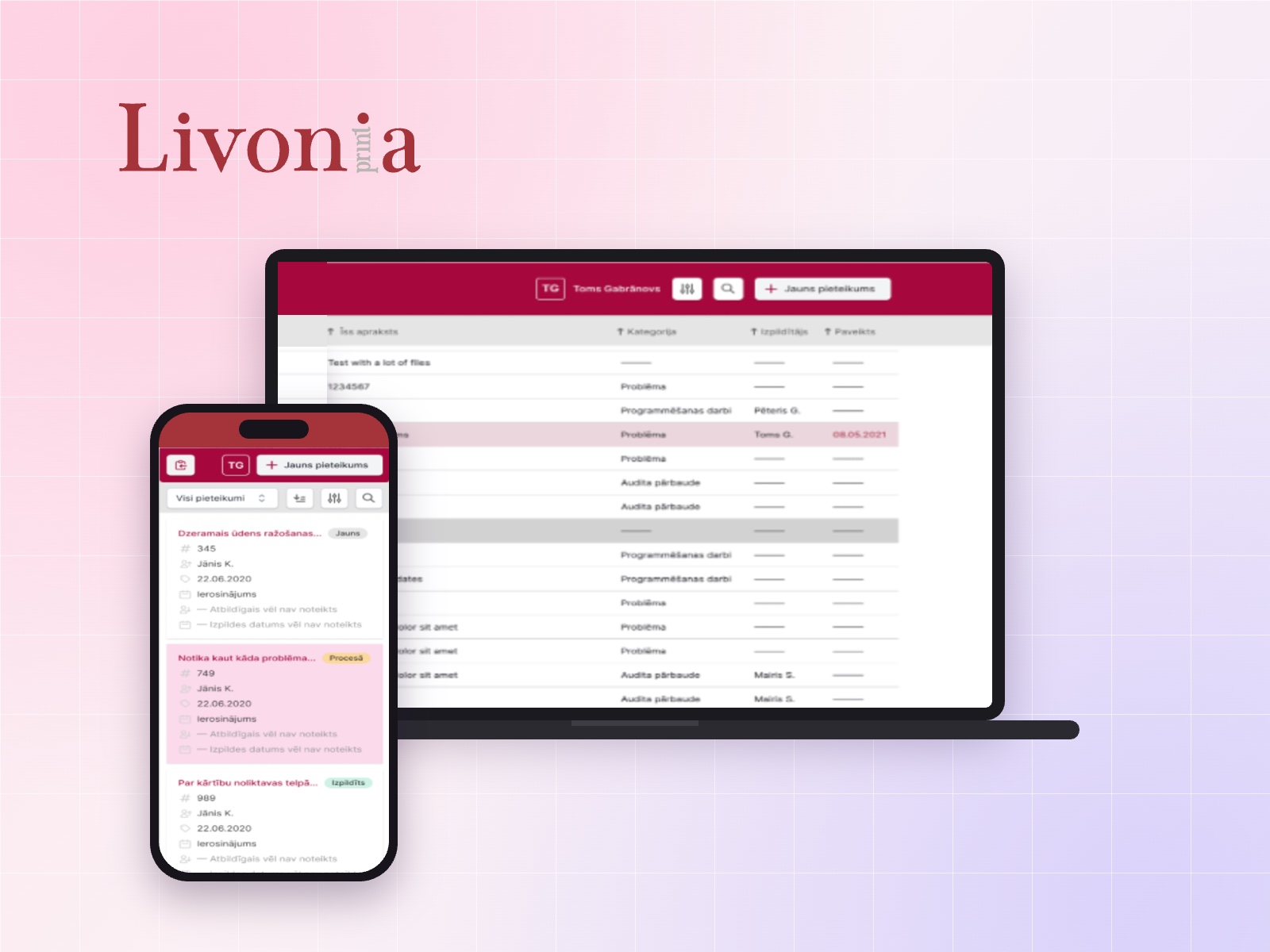Livonia Print — employee request portal